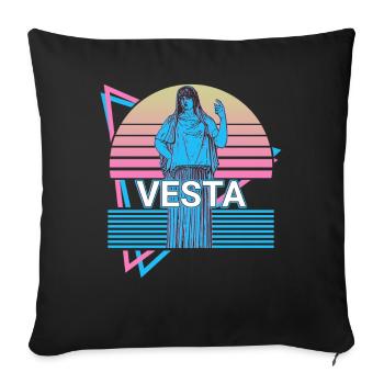 Vesta dieu de la maison Mythologie romaine antique R - Housse de coussin décorative 45 x 45 cm - noir - Devant