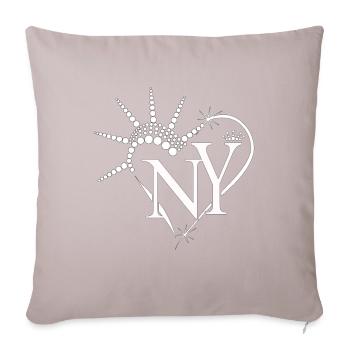 I love New York USA Gift Heart - Sofa pillowcase 17,3'' x 17,3'' (45 x 45 cm) - light taupe - Front