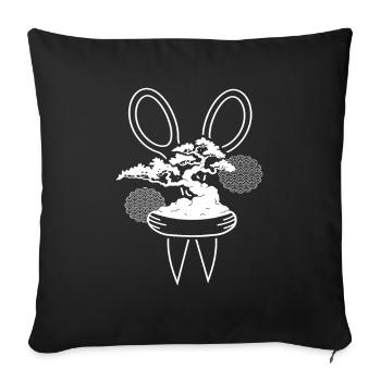 Bonsai Scissors Tree Garden - Sofa pillowcase 17,3'' x 17,3'' (45 x 45 cm) - black - Front