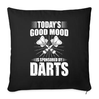Darts Darts Darts Darts Team Darts Event - Sofa pillowcase 17,3'' x 17,3'' (45 x 45 cm) - black - Front