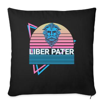 Liber Pater Gott des Weinbaus Antike römische Myth - Sofakissenbezug 45 x 45 cm - Schwarz - Vorne