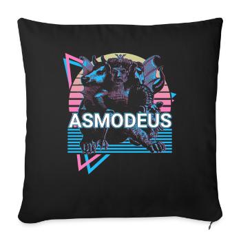 Asmodeus Prince of Demons Jewish mythology Heb - Sofa pillowcase 17,3'' x 17,3'' (45 x 45 cm) - black - Front