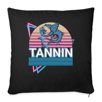Tanin Tunnanu Créatures mythiques Mythologie juive Retr - Housse de coussin décorative 45 x 45 cm - noir - Devant