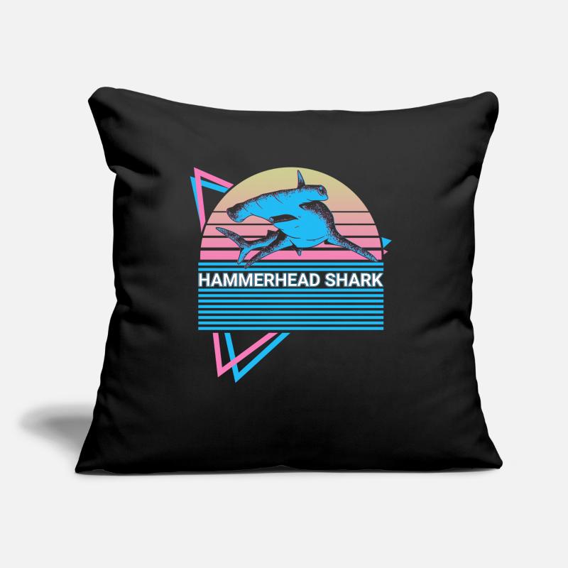 Requin-marteau Retro Housse de coussin décorative 45 x 45 cm