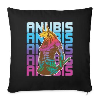 Egyptian god Anubis Egypt - Sofa pillowcase 17,3'' x 17,3'' (45 x 45 cm) - black - Front