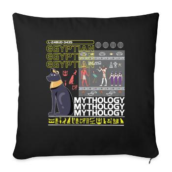 Mythologie égyptienne Egypte Bastet - Housse de coussin décorative 45 x 45 cm - noir - Devant