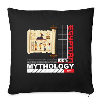 Egyptian mythology Egypt Anubis - Sofa pillowcase 17,3'' x 17,3'' (45 x 45 cm) - black - Front