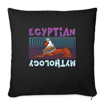 Egyptian mythology Egyptian gods - Sofa pillowcase 17,3'' x 17,3'' (45 x 45 cm) - black - Front