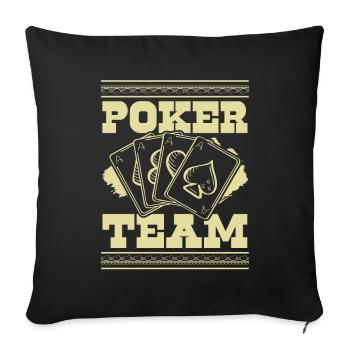 Équipe de poker - Housse de coussin décorative 45 x 45 cm - noir - Devant