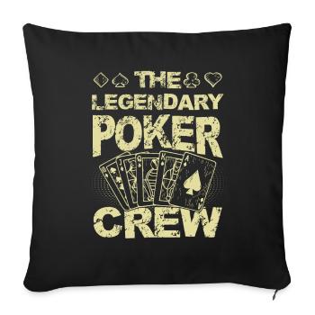 Équipage de poker - Housse de coussin décorative 45 x 45 cm - noir - Devant
