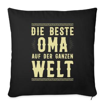 Meilleure grand-mère du monde - Housse de coussin décorative 45 x 45 cm - noir - Devant