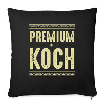 Premium Koch - Sofakissenbezug 45 x 45 cm - Schwarz - Vorne