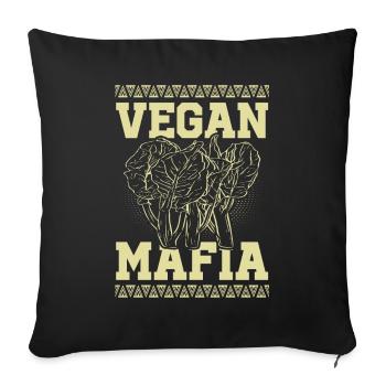 Vegan Mafia - Sofakissenbezug 45 x 45 cm - Schwarz - Vorne