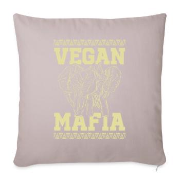 Vegan Mafia - Sofakissenbezug 45 x 45 cm - helles Taupe - Vorne