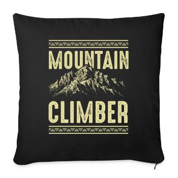 Mountain Climber - Sofakissenbezug 45 x 45 cm - Schwarz - Vorne