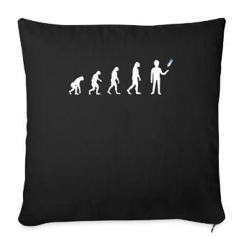 Bouteille d’eau Retournant la bouteille - Housse de coussin décorative 45 x 45 cm - noir - Devant