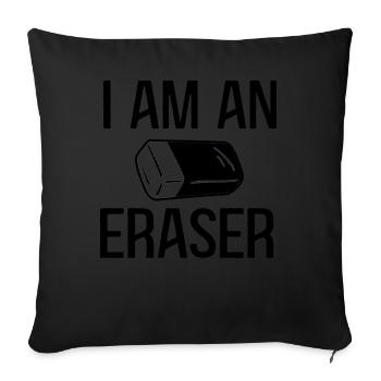 Je suis une gomme - Housse de coussin décorative 45 x 45 cm - noir - Devant