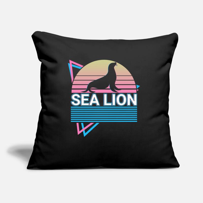 Seelöwe Retro Sofakissenbezug 45 x 45 cm