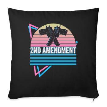 2. Retro Amendment to the Constitution - Sofa pillowcase 17,3'' x 17,3'' (45 x 45 cm) - black - Front