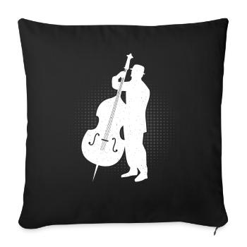 Cello Lustiges Geschenk Viola - Sofakissenbezug 45 x 45 cm - Schwarz - Vorne