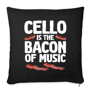 Cello Funny Gift Viola - Sofa pillowcase 17,3'' x 17,3'' (45 x 45 cm) - black - Front