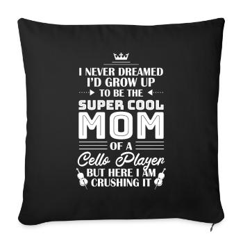 Cello Funny Gift Viola - Sofa pillowcase 17,3'' x 17,3'' (45 x 45 cm) - black - Front