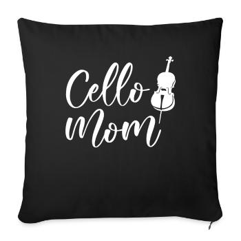 Cello Lustiges Geschenk Viola - Sofakissenbezug 45 x 45 cm - Schwarz - Vorne