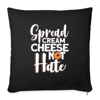 Bagel Gift Funny - Sofa pillowcase 17,3'' x 17,3'' (45 x 45 cm) - black - Front