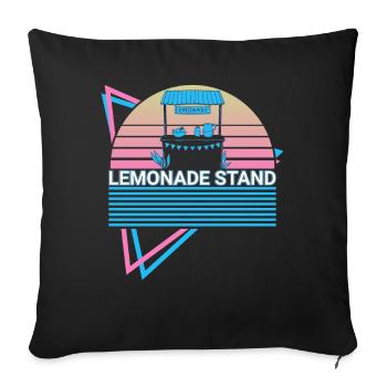 Stand de limonade rétro - Housse de coussin décorative 45 x 45 cm - noir - Devant