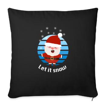 Let it snow Santa Claus - Sofa pillowcase 17,3'' x 17,3'' (45 x 45 cm) - black - Front