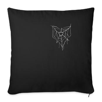 Toile d’araignée Coeur Pocket Goth Gothic Spider Net - Housse de coussin décorative 45 x 45 cm - noir - Devant