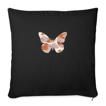 Bohemian Aesthetic Butterfly Hippie - Sofa pillowcase 17,3'' x 17,3'' (45 x 45 cm) - black - Front