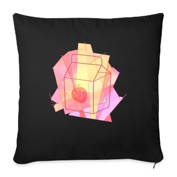 Avant Garde Aesthetic Kawaii Strawberry Milk - Sofa pillowcase 17,3'' x 17,3'' (45 x 45 cm) - black - Front