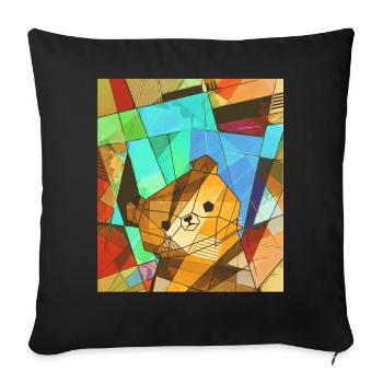 Avant Garde Aesthetic Cute Bear - Sofa pillowcase 17,3'' x 17,3'' (45 x 45 cm) - black - Front