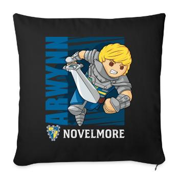 Playmobil Novelmore Character Arwynn - Sofa pillowcase 17,3'' x 17,3'' (45 x 45 cm) - black - Front