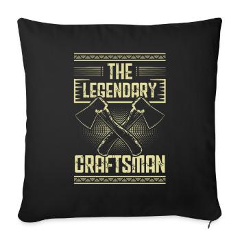 Legendary Craftsman - Sofakissenbezug 45 x 45 cm - Schwarz - Vorne