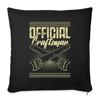 Artisan officiel - Housse de coussin décorative 45 x 45 cm - noir - Devant