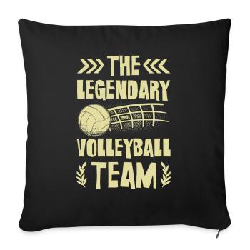 Volleyball team - Sofa pillowcase 17,3'' x 17,3'' (45 x 45 cm) - black - Front