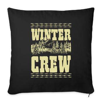 winter crew - Sofakissenbezug 45 x 45 cm - Schwarz - Vorne