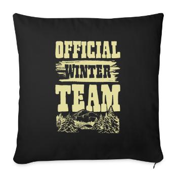 winter team - Sofakissenbezug 45 x 45 cm - Schwarz - Vorne