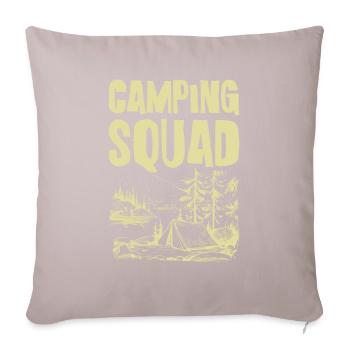 Escouade de camping - Housse de coussin décorative 45 x 45 cm - taupe clair - Devant