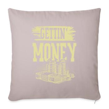 Obtenir de l’argent - Housse de coussin décorative 45 x 45 cm - taupe clair - Devant