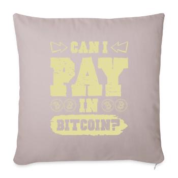 Pay with Bitcoin - Sofa pillowcase 17,3'' x 17,3'' (45 x 45 cm) - light taupe - Front