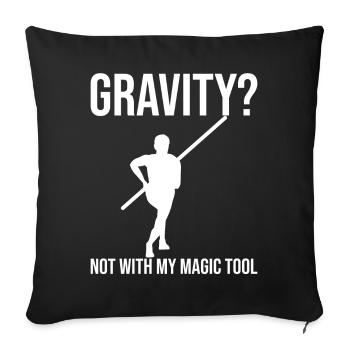 Fun Pole Vault Pole Vault Pole Vault - Sofa pillowcase 17,3'' x 17,3'' (45 x 45 cm) - black - Front