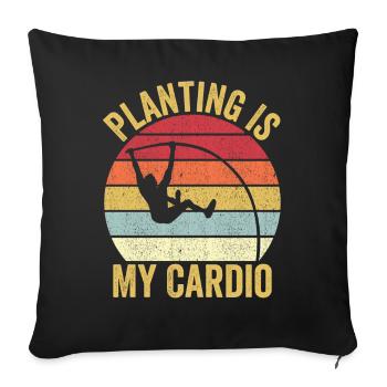 Fun Pole Vault Pole Vault - Sofa pillowcase 17,3'' x 17,3'' (45 x 45 cm) - black - Front
