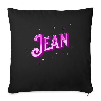 Jean Namen personalisiert - Sofakissenbezug 45 x 45 cm - Schwarz - Vorne