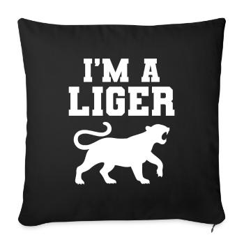 Cadeau amusant Liger - Housse de coussin décorative 45 x 45 cm - noir - Devant