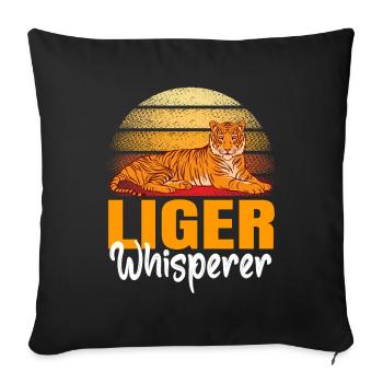 Liger Lustiges Geschenk - Sofakissenbezug 45 x 45 cm - Schwarz - Vorne