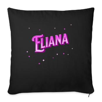 Eliana name personalized - Sofa pillowcase 17,3'' x 17,3'' (45 x 45 cm) - black - Front