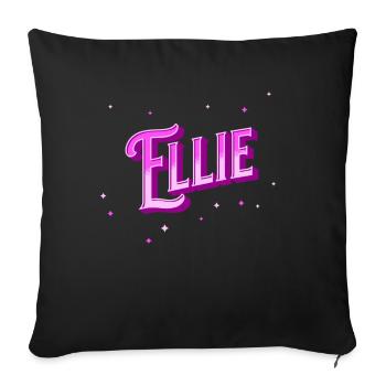 Ellie name personalized - Sofa pillowcase 17,3'' x 17,3'' (45 x 45 cm) - black - Front